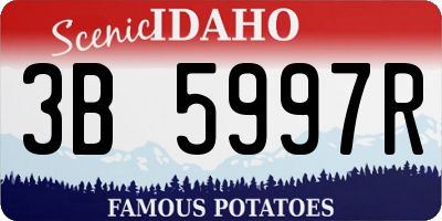 ID license plate 3B5997R