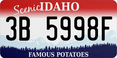 ID license plate 3B5998F