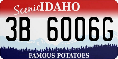 ID license plate 3B6006G