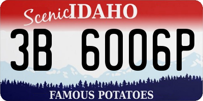 ID license plate 3B6006P