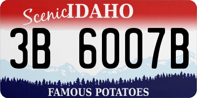ID license plate 3B6007B