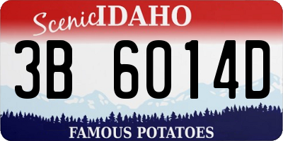 ID license plate 3B6014D