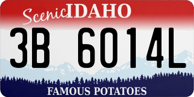 ID license plate 3B6014L
