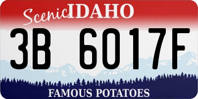 ID license plate 3B6017F