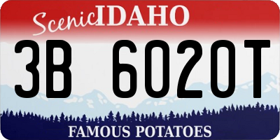 ID license plate 3B6020T