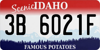 ID license plate 3B6021F