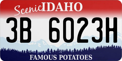 ID license plate 3B6023H