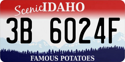 ID license plate 3B6024F