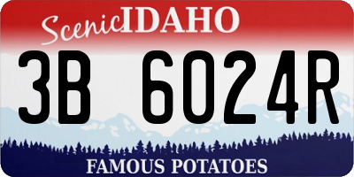ID license plate 3B6024R