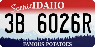 ID license plate 3B6026R