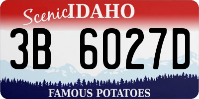 ID license plate 3B6027D