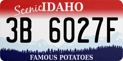 ID license plate 3B6027F
