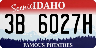 ID license plate 3B6027H