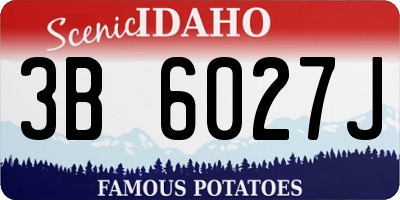 ID license plate 3B6027J