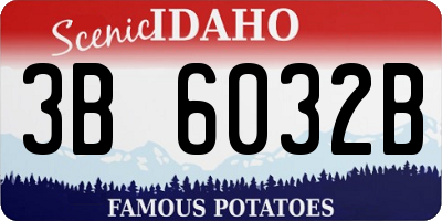 ID license plate 3B6032B