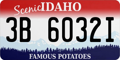 ID license plate 3B6032I