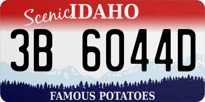 ID license plate 3B6044D