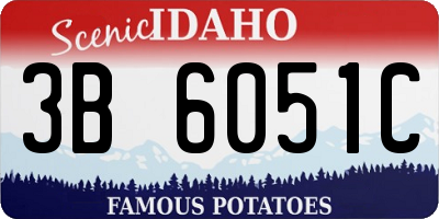 ID license plate 3B6051C