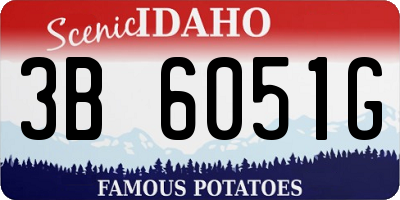 ID license plate 3B6051G
