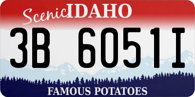 ID license plate 3B6051I
