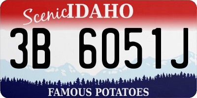 ID license plate 3B6051J