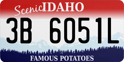 ID license plate 3B6051L