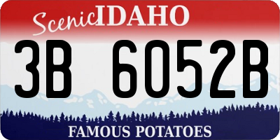 ID license plate 3B6052B