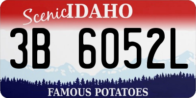 ID license plate 3B6052L