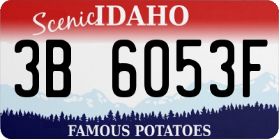 ID license plate 3B6053F