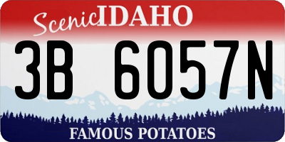 ID license plate 3B6057N