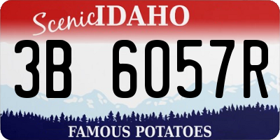 ID license plate 3B6057R
