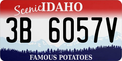 ID license plate 3B6057V