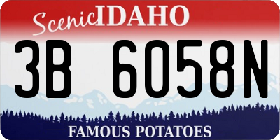 ID license plate 3B6058N