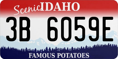 ID license plate 3B6059E