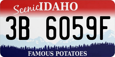ID license plate 3B6059F