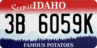 ID license plate 3B6059K