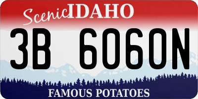 ID license plate 3B6060N