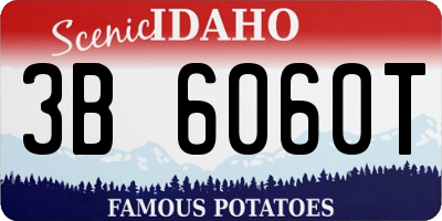 ID license plate 3B6060T
