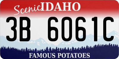ID license plate 3B6061C