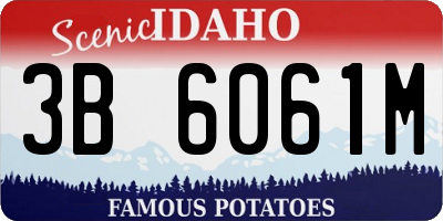 ID license plate 3B6061M