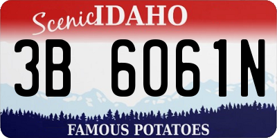 ID license plate 3B6061N