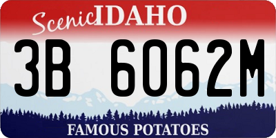 ID license plate 3B6062M