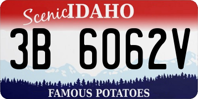 ID license plate 3B6062V