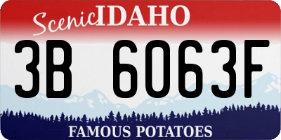 ID license plate 3B6063F
