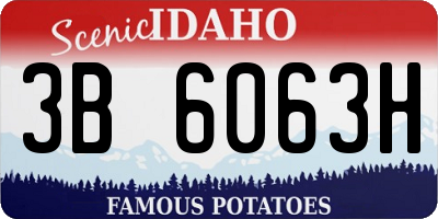 ID license plate 3B6063H