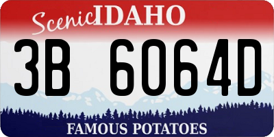 ID license plate 3B6064D