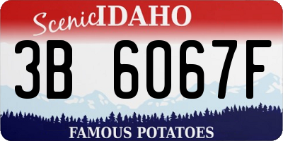 ID license plate 3B6067F