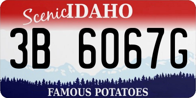 ID license plate 3B6067G