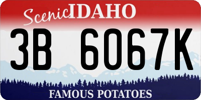 ID license plate 3B6067K
