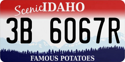 ID license plate 3B6067R